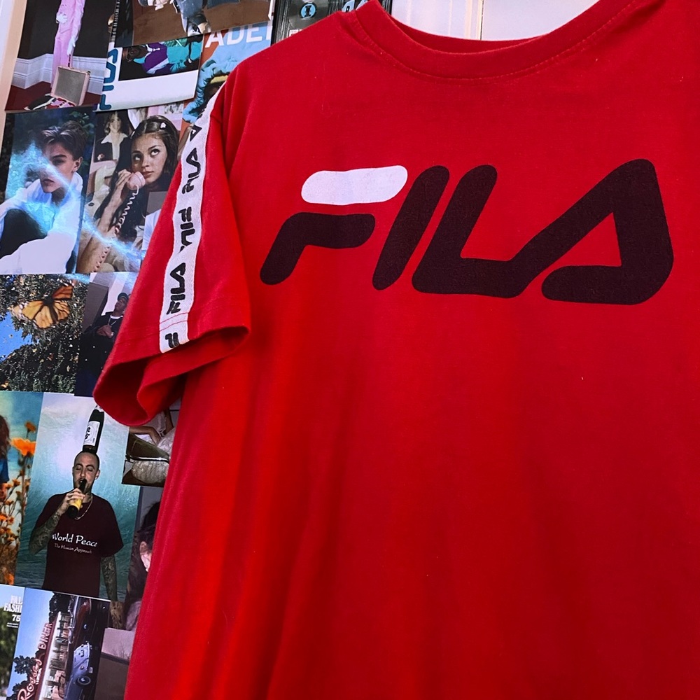 red fila shirt
